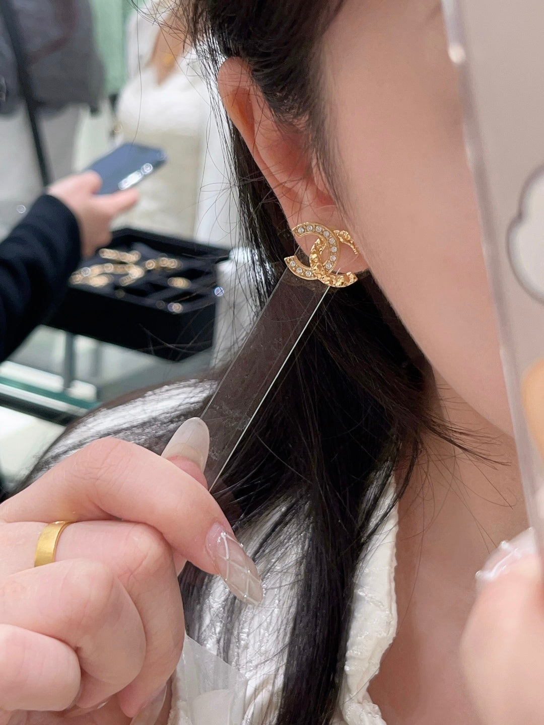 【関税負担なし・送料無料・代引可】シャネル ピアス 未使用 箱付き