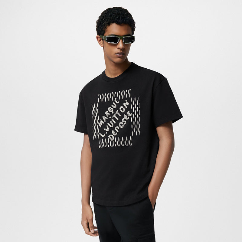 LV エンブロイダードシグネチャーコットンTシャツ