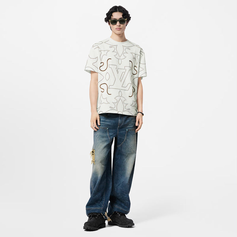 LV エンブロイダードコットンTシャツ