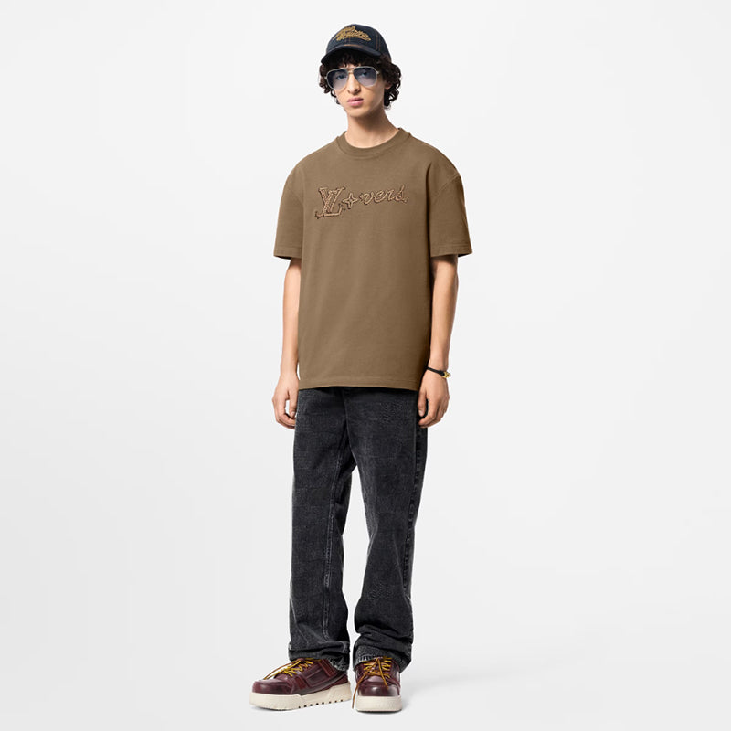 LV エンブロイダードシグネチャーコットンTシャツ