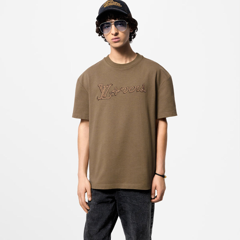 LV エンブロイダードシグネチャーコットンTシャツ