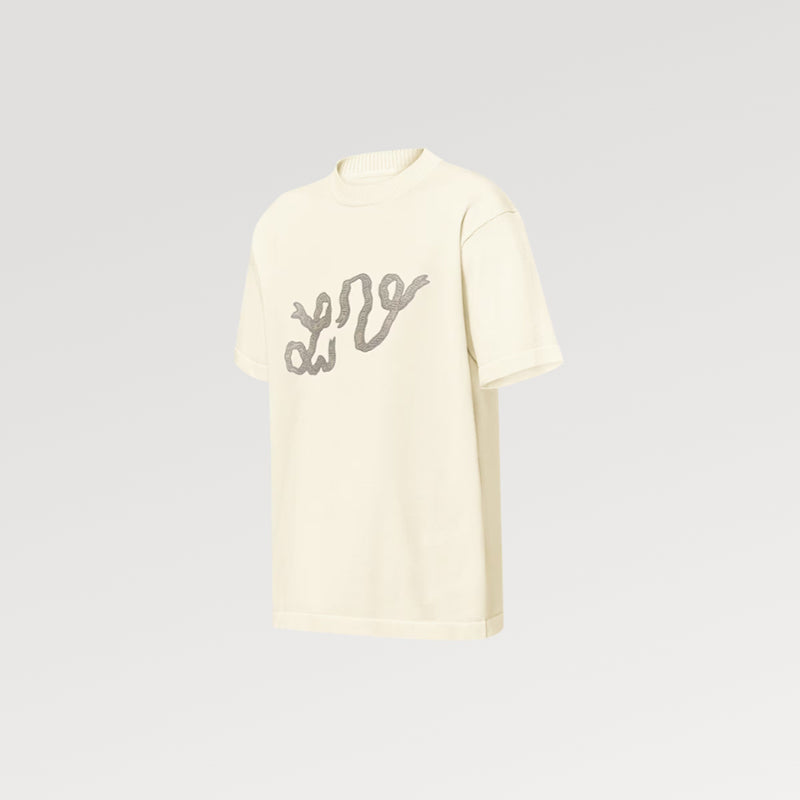 LV エンベリッシュドショートスリーブコットンクルーネック