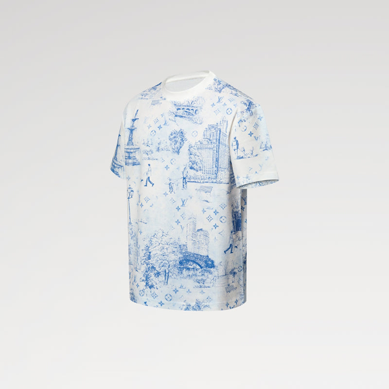 LV プリントコットンピケTシャツ