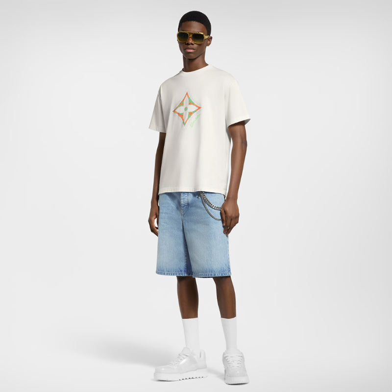 LV モノグラム フラワー 3DグラディエントプリントTシャツ