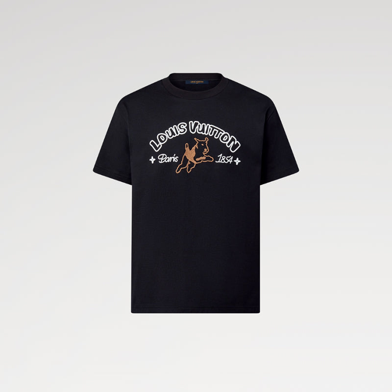 LV 刺繍入りコットンTシャツ